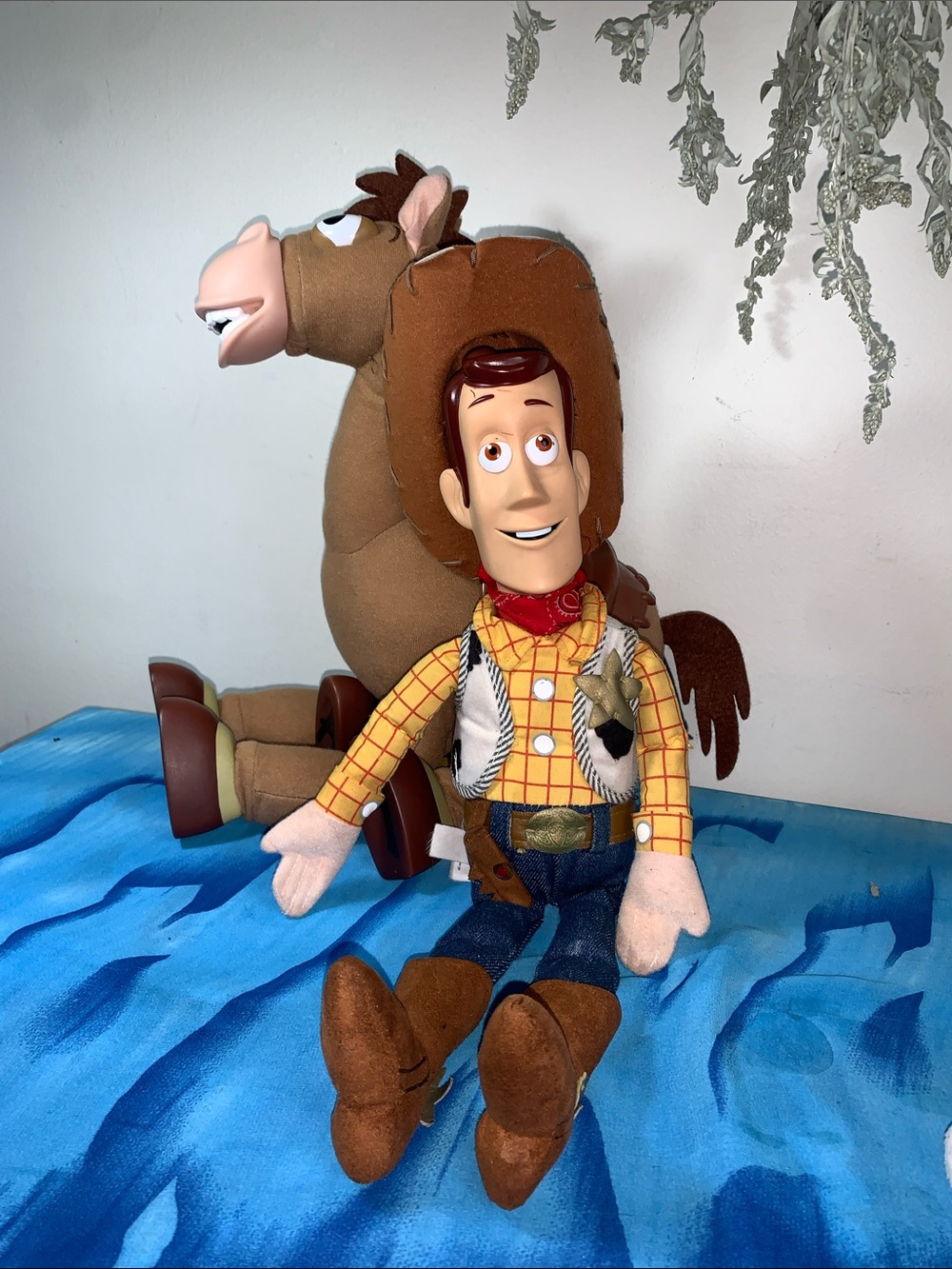 Woody Cowboy Plush Doll - Brown/Yellow & Bullseye Plush Horse